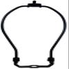 Urbanest 7" Set of 2 Heavy Duty Harp Fitter For Lamp Shades with Saddle, Black Nickel view 2