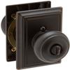 Schlage Lock Company F51AGEO716ADD Aged Bronze Georgian Keyed Entry F51A Panic Proof Door Knob with Addison Rosette view 2