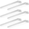 Sunco 6 Pack LED Shop Lights 4ft, Wraparound Fixtures, 40W=300W, Linkable view 1