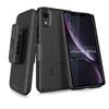 BELTRON Case with Belt Clip for iPhone XR, Slim Protective Belt Clip Slider Case (Shell/Holster Combo) with Built-in Kickstand - (Black) view 1