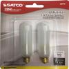 Satco S3715 Set of 3 Blister Packs Each with Two T6 Candelabra Tubular 15 Watt 120V Incandescent Dimmable Frosted Bulbs; Total of 6 Bulbs; C-5A Filament; E12 ANSI Base; 2700K Warm White view 1