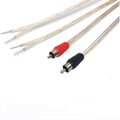 GaoZhuo 2-Pack RCA Male to Speaker Wire Adapter Cable, 1 Feet - Black/Red, Audio Video Conversion for Amplifiers and Audio Receivers
