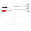 GaoZhuo 2-Pack RCA Male to Speaker Wire Adapter Cable, 1 Feet - Black/Red, Audio Video Conversion for Amplifiers and Audio Receivers view 2