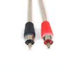 GaoZhuo 2-Pack RCA Male to Speaker Wire Adapter Cable, 1 Feet - Black/Red, Audio Video Conversion for Amplifiers and Audio Receivers view 3