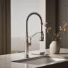 KOHLER Tournant Semi-Professional Pull-Down Kitchen Sink Faucet, Commercial Kitchen Faucet with Pull Down Sprayer, 77515-VS, Vibrant Stainless view 2