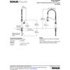 KOHLER Tournant Semi-Professional Pull-Down Kitchen Sink Faucet, Commercial Kitchen Faucet with Pull Down Sprayer, 77515-VS, Vibrant Stainless view 3