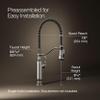 KOHLER Tournant Semi-Professional Pull-Down Kitchen Sink Faucet, Commercial Kitchen Faucet with Pull Down Sprayer, 77515-VS, Vibrant Stainless view 4