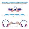SIMOLIO Kids Bluetooth Headphones with Microphone, Wireless Childrens Headphones with Safe Volume, Foldable Adjustable Headband, Over-Ear Headsets for Boys Girls Toddler Tablet Travel Airplane Blue view 3