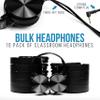 Barks Classroom Headphones (10 Pack): On-Ear Premium Student Bulk Headphones: Perfect for Kids, Grades K-12, Schools & for Class Sets (Great Value, Durable, Noise Reducing, Comfortable, Easy-to-Clean) view 2