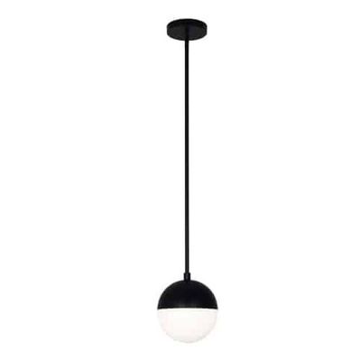 Dainolite Ltd DAINDAY-71P-MB Transitional One Pendant Close-to-Ceiling-Light-fixtures, Black