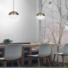 Dainolite Ltd DAINDAY-71P-MB Transitional One Pendant Close-to-Ceiling-Light-fixtures, Black view 3