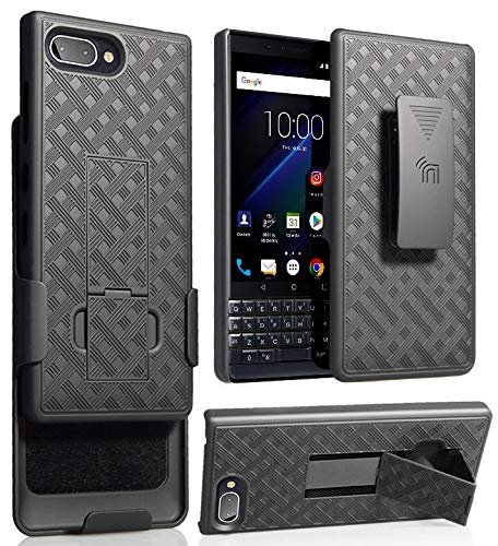 Holster Combo for BlackBerry Key2 LE Phone Case with Belt Clip - Black