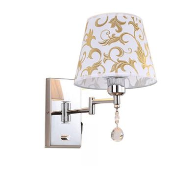 LIN XIAO HAO mayu USB Reading Swing Arm Wall Lamp Light,Bedside Reading Wall Lamp Light,Living Room Wall Lamp Light,Wall Sconces,USB Charging Port,Metal+Cloth (Size : 32cm25cm)