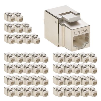 Beszin Cat.5E RJ45 110 Type Shielded Keystone Jack (50-Pack)