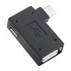 Zerone 2Pcs 90 Degree Left & Right Angled Micro USB 2.0 OTG Host Adapter, Female to Male Micro OTG Adapter with USB Electricity Supply Port view 2