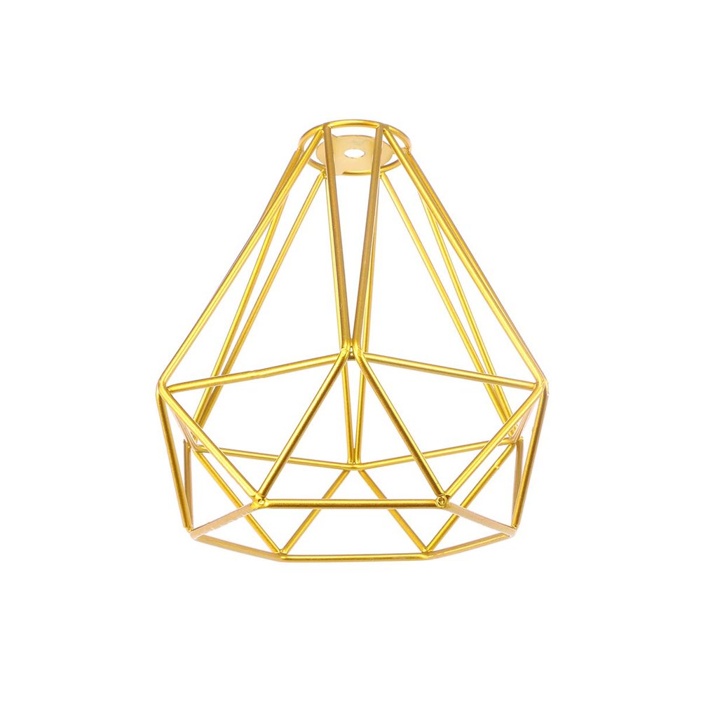 VORCOOL Light Racks Bridcage Design Clip On Lamp Shades Vintage Chandelier Lamp Shades for Hotel Restaurant Home(Gold)