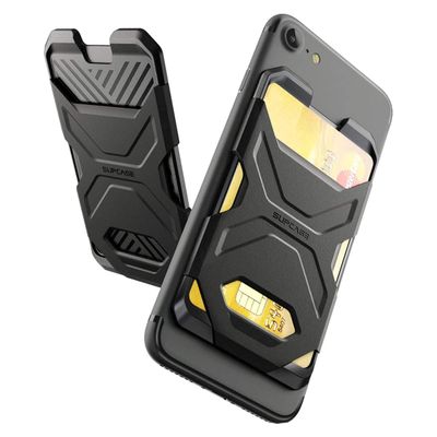 SUPCASE Adhesive Slim Wallet Compatible for Most Smartphones, 2-Pack, Black