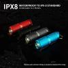 MecArmy X4S 130 Lumen Aluminum Super Micro-Sized Keychain EDC Flashlight with Micro USB Charging, Handheld Rechargeable Everyday Carry Car Keychain Light, Outdoor Camping Waterproof Torch (Red) view 4