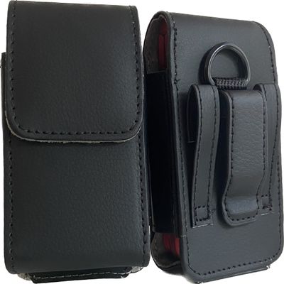 Vertical Leather Case with Magnetic Closure with Belt Clip for Consumer Cellular Doro 7050