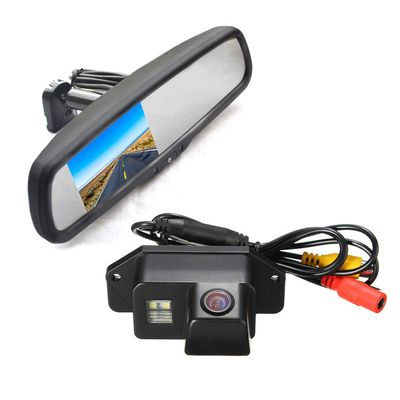 Vardsafe VS398R License Plate Light Backup Camera & Replacement Rear View Mirror Monitor for Mitsubishi Lancer Evolution (2007-2016)