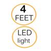 AC Adapter for Olight S80 Rechargeable LED Flashlight Light Power Supply Charger, Compatible Replacement 4 Feet, with LED Indicator view 2