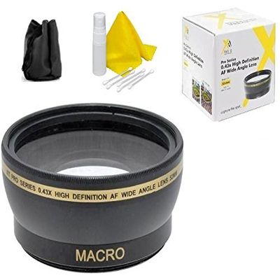 52mm 0.43x Wide Angle Lens for Panasonic DMC FZ330 FZ300 FZ200 FZ150 FZ100 FZ60 FZ48 FZ45 FZ40