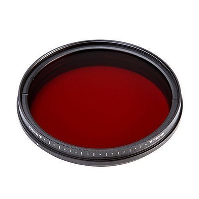 Runshuangyu 49MM Optical Glass Circular Infrared X-Ray Adjustable IR Pass Filter, Variable from 530nm to 750nm 590nm 680nm 720nm for DSLR Camera Photography