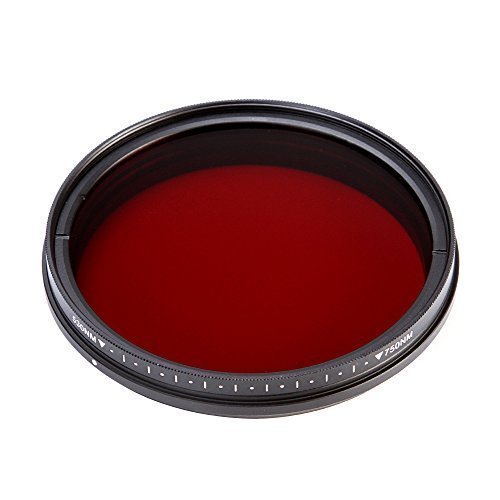 Runshuangyu 49MM Optical Glass Circular Infrared X-Ray Adjustable IR Pass Filter, Variable from 530nm to 750nm 590nm 680nm 720nm for DSLR Camera Photography