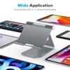 OMOTON T1 Adjustable Tablet Stand for Desk, Aluminum Holder for iPad Grey view 2