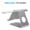 OMOTON T1 Adjustable Tablet Stand for Desk, Aluminum Holder for iPad Grey view 3