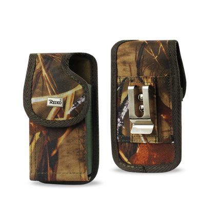 Vertical Canvas Hunter Camo Case with Belt Clip and Belt Loop for Tracfone Alcatel MyFlip A405DL