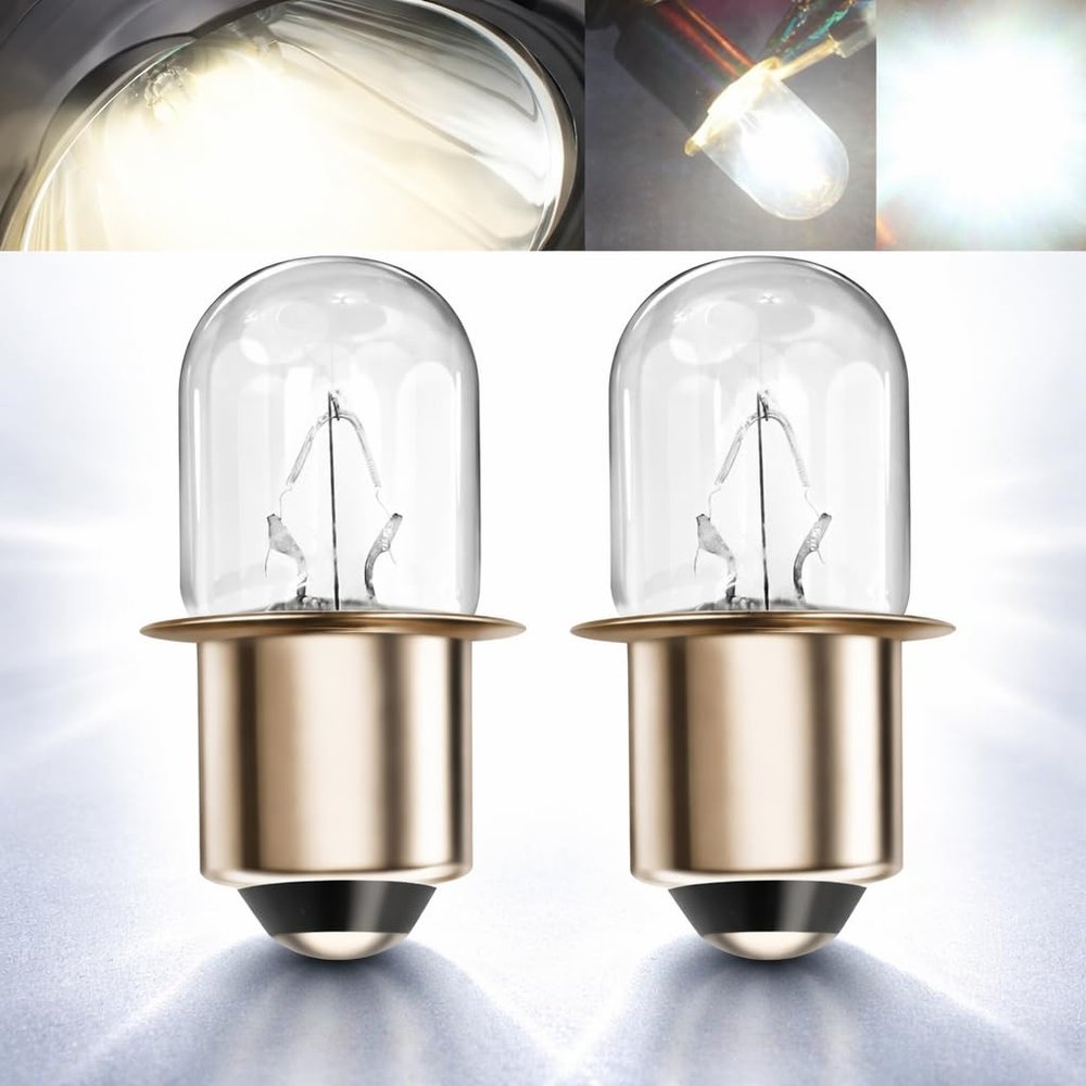 Podoy 780287001 Flashlight Bulbs Replacement S6 Shape P13.5S Base, 2 Pack
