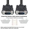 DTECH 5ft RS232 Serial Cable Male to Male DB9 Null Modem Cord Simple Cross TX RX line 2 Pin Crossed Without Handshake for Computer Data Communication (5 Feet, Black) view 2