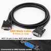 DTECH 5ft RS232 Serial Cable Male to Male DB9 Null Modem Cord Simple Cross TX RX line 2 Pin Crossed Without Handshake for Computer Data Communication (5 Feet, Black) view 3