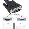 DTECH 5ft RS232 Serial Cable Male to Male DB9 Null Modem Cord Simple Cross TX RX line 2 Pin Crossed Without Handshake for Computer Data Communication (5 Feet, Black) view 4
