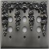 Classic Accents Decorative Antique Pewter Three Gang Push Button Light Switch Wall Plate view 1