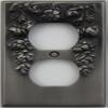 Classic Accents Decorative Antique Pewter One Gang Duplex Outlet Wall Plate view 1