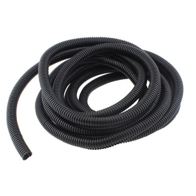 Aexit 10mm x Cables & Interconnects 13mm Black PVC Split Corrugated Tubing Wire Cable Power Cables Conduit 4M