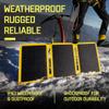 SunJack 25 Watt Foldable IP67 Waterproof ETFE Monocrystalline Solar Panel + 2X 10000mAh Power Banks with USB-A and USB-C for Cell Phones, Tablets and Portable for Backpacking, Camping, Hiking view 3