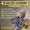 SunJack 25 Watt Foldable IP67 Waterproof ETFE Monocrystalline Solar Panel + 2X 10000mAh Power Banks with USB-A and USB-C for Cell Phones, Tablets and Portable for Backpacking, Camping, Hiking view 4