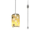 ANYE Mediterranean Style 1-Light Light Fixtures with 15ft Plug-in UL On/Off Dimmer Switch Cord Crystal Glass Lampshade Ceiling Pendant Light for Kitchen Cabinet Dining Room Bulb Sold Separately view 1