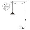 ANYE Mediterranean Style 1-Light Light Fixtures with 15ft Plug-in UL On/Off Dimmer Switch Cord Crystal Glass Lampshade Ceiling Pendant Light for Kitchen Cabinet Dining Room Bulb Sold Separately view 3