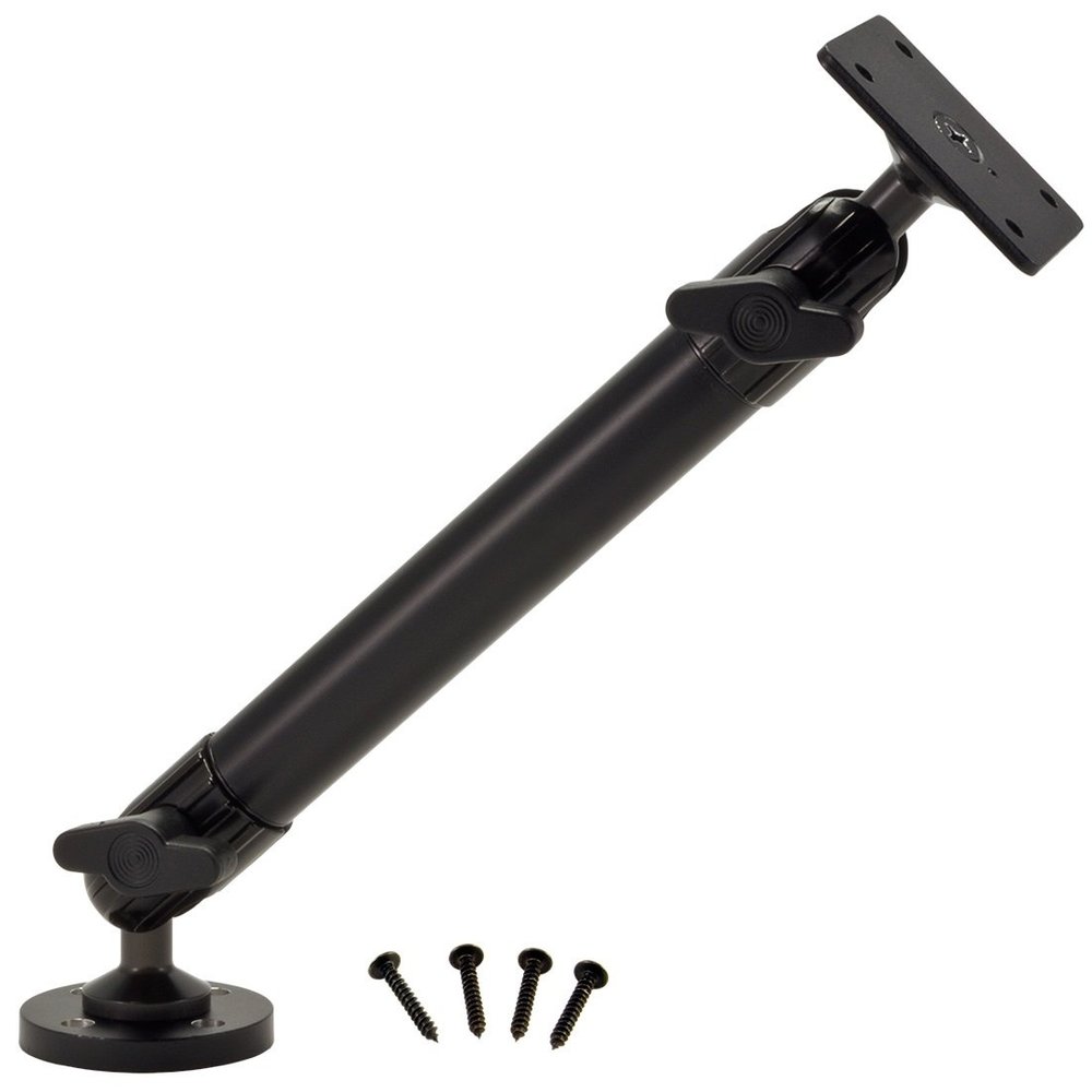 Arkon 4 Hole AMPS Pattern Heavy Duty Mounting Pedestal with 10 inch Arm and 4 Hole Drill Base for Sirius Satellite Radios