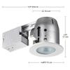 Globe Electric 4 in. Glossy White IC Rated Recessed Lighting Kit, LED Bulb Included 91204 view 3