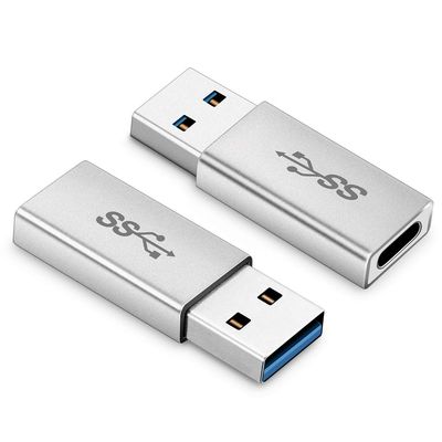 ELECTOP USB 3.1 Type C Female to USB A Male Adapter (2 Pack)