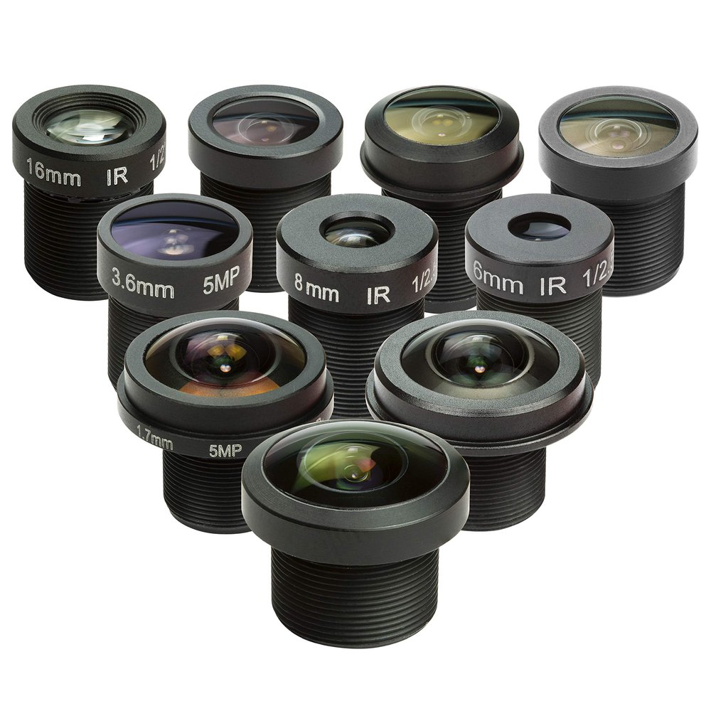 Arducam M12 Lens Set for Raspberry Pi & Arduino - Telephoto, Macro, Wide Angle, Fisheye (10-200) with Holder & Cleaning Cloth