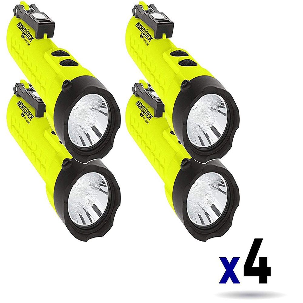 Nightstick XPP-5422GMX X-Series Intrinsically Safe Dual-Light Flashlight with Dual Magnets Green/Black (4 Pack)