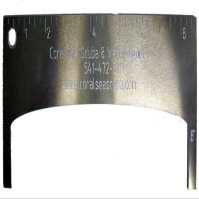 Aluminum Abalone AB Gauge Ruler Measure OR Oregon 8"