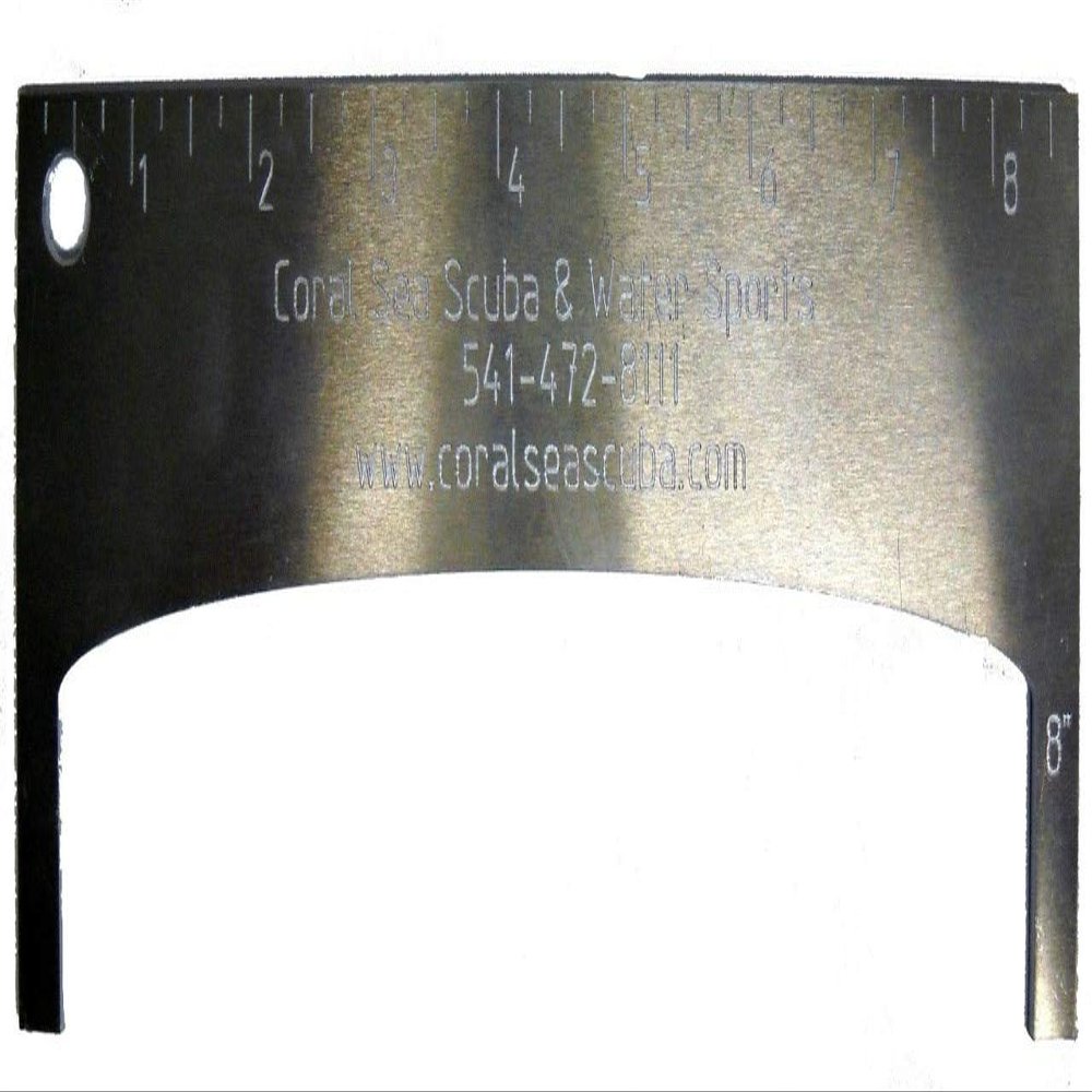 Aluminum Abalone AB Gauge Ruler Measure OR Oregon 8"