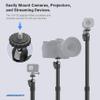 ARKON Mounts Camera Desk Mount Stand with 29" Adjustable Pole | 1/4"-20 Ball Mount for Cameras, Projectors, MEVO | Portable Floor or Desk Camera Stand | Vibration-Resistant Weighted Base view 2
